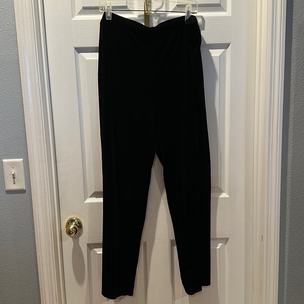 KAREN KANE | Black Velvet Wide Leg Pull-On Pants. 2X NWOT